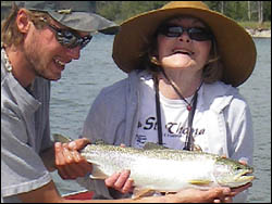 Max and happy client with Bow River bullet