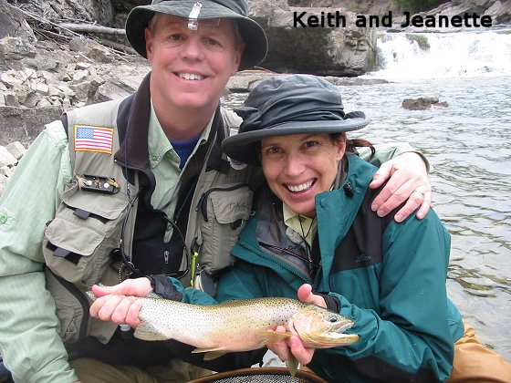 Keith and Jeanette with a gorgeous cutthroat